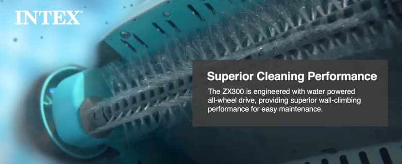 INTEX Deluxe Pressure-Side Above Ground Automatic Pool Cleaner Vacuum - For Bigger Pools – Cleans Pool Floors and Walls – Removes Debris – Removable Filter Tray – 21ft Tangle Free Hose