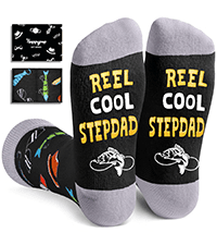 Dark Blue Reel Cool Socks - Funny Gifts For Godfather Step Dad Son In Law Cousin