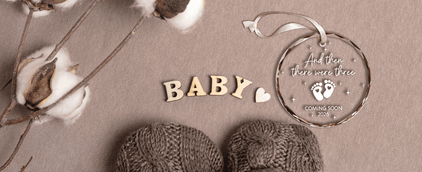 Gifts for Expecting Parents - Expecting Parents to Be Unique Gifts - Baby Pregnancy Announcement Gift Ideas for Husband, Family - Baby Ornament 2026 - Baby Pregnancy Announcement - Glass Ornament