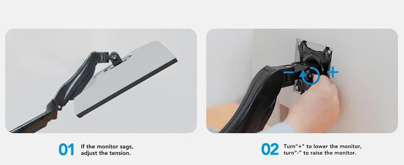 HUANUO FlowLift™ Dual Monitor Stand, Fully Adjustable Gaming Monitor Desk Mount for 13–32″ Computer Screens, Full Motion VESA 75x75/100x100 with C-Clamp & Grommet Base, Each Arm Holds 4.4 to 19.8 lbs