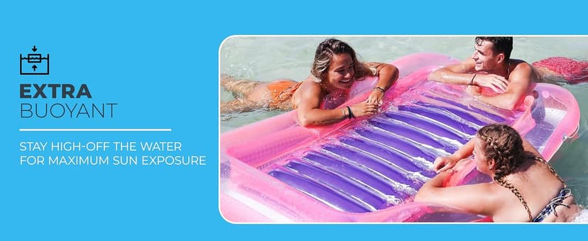 SWIMLINE Suntan Tub, Classic Inflatable Tanning Lounge Float with Adjustable Pillow, 71" Long - Outdoor Floating Lounger for Lake, River, Beach & Swimming Pool, Includes Rope Surround & Repair Patch
