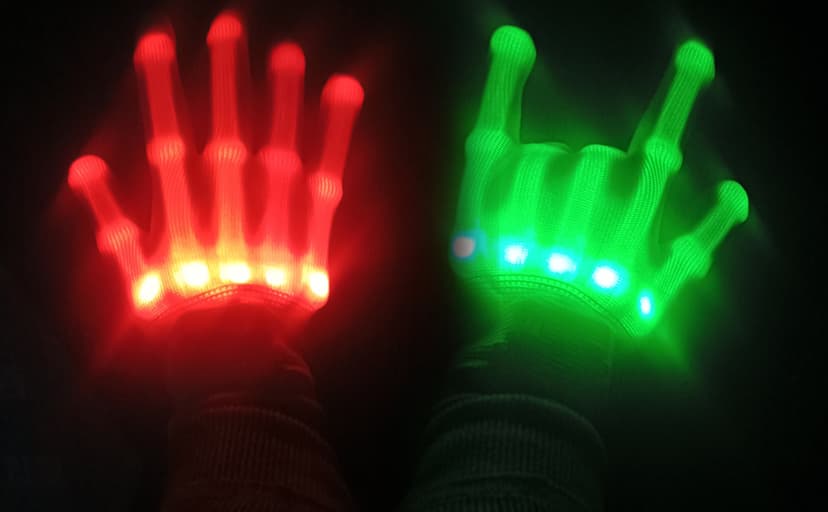 LED Gloves Toys for Boys Age 8-10 Light Up Gloves for Kids, Easter Gift Cool Fun Toys for 8-13 Year Old Boys Girls, Toys for Ages 8-13 LED Gloves Toys for Coolest 12 Year Old Boy Gifts