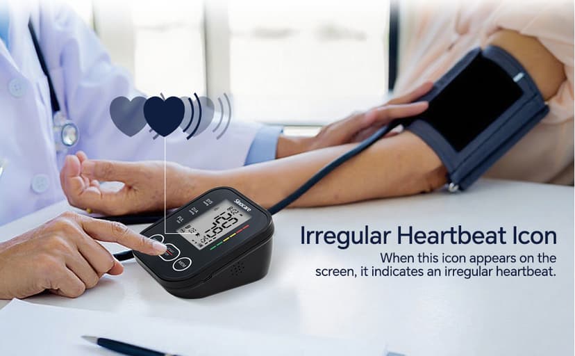 Sinocare Blood Pressure Monitor, Upper Arm Blood Pressure Monitors for Home Use, Adjustable Arm Cuff 8.6"-16.5", One-Button Operation, Dual User, Accurate & Practical (Black)
