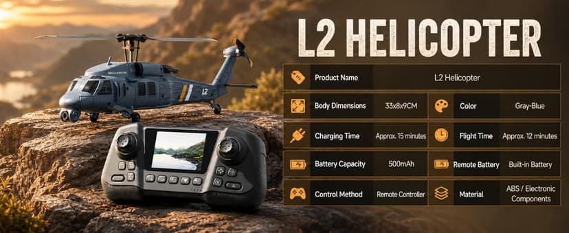 RC Helicopter with Camera, Drone, Remote Control Helicopter for Adults, 8K Aerial Photography, Altitude Hold, LED Lights, Ready to Fly for Gift