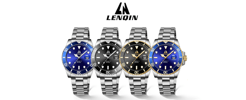 LN LENQIN Mens Watches Stainless Steel Waterproof Analog Quartz Watch for Men with Date Luminous Fashion Wristwatch