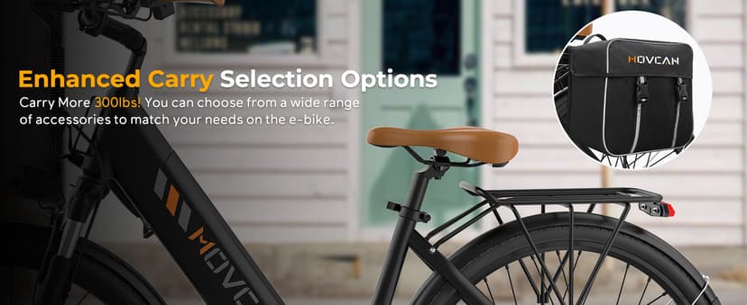 Movcan V80 Electric Bike, 1000W Motor 28MPH 26'' City Cruiser Ebike for Adults, 48V 13Ah Removable Battery Up to 70 Miles, 7-Speed Dual Disc Brake, Mountain E-Bike for Commuting