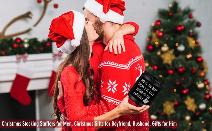 Anniversary Birthday Gifts for Men, Gifts for Boyfriend, Funny Romantic Wedding Gift for Men, Him, Boyfriend, Husband, Best Friends, Lover, Black Cedar Juniper Sandalwood Candle