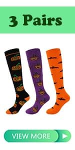 Running Athletic Nurses Work Support Travel Flight Sports Junely 3 Pairs Compression Socks for Women Knee High Stockings B09R7RT9X9