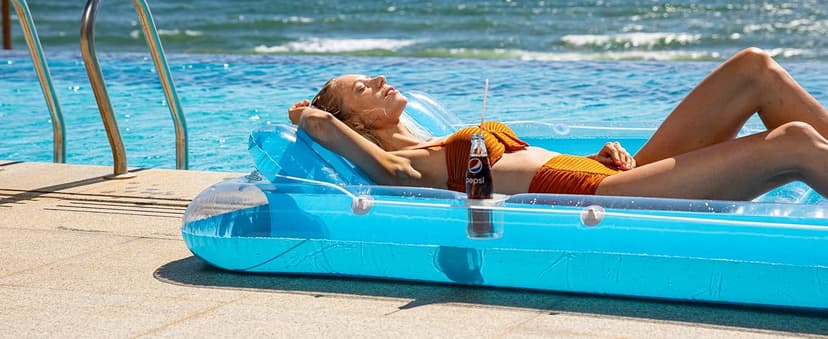 Inflatable Pool Floats Lounger for Adults, Blow Up Tanning Pool Raft Sun Tan Tub with Inflatable Pillow for Family Outdoor, Garden, Backyard Summer Water Party (14+ Year Old)