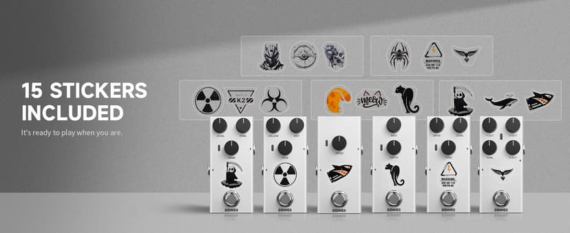 Donner Compressor Pedal for Electric Guitar, DIY Shell, Analog True Bypass Effects Pedal, Vintage Warmth & Studio-Grade Clarity(EMBARK 08)