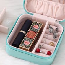 TRODANCE Mini Jewelry Travel Case, Small Portable Jewellry Organizer Box Portable Display Storage Box for Rings Earrings Necklaces, Gifts for Girl, Women, Wedding, Birthday, Mom, Mother's Day (Blue) B09631PYPT