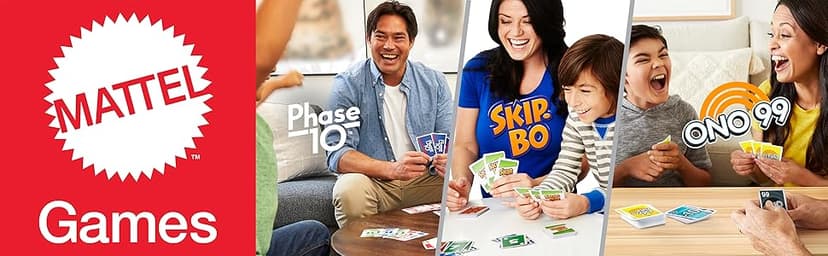Mattel Games Set of 3 Card Games with UNO, Phase 10 & ONO 99, Travel Fun for Kids & Family Night with Storage Tin Box (Amazon Exclusive)