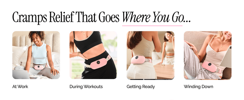 Menstrual Heating Pad for Period Cramps – Portable Heating Pad for Period Cramps Relief with Heat & Massage, Wearable Cordless Warmer for Pain Relief, Rechargeable & Wireless for Women B0F9TVN9PR