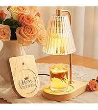 Candle Warmer Lamp with Timer Dimmer, Birthday Gifts for Mom Women Friend Sister, House Warming Gifts, Vintage Clear Wax Melt Warmer, Fall Decorations Office Apartment Dorm Room Home Decor