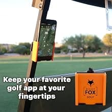 DESERT FOX GOLF Phone Caddy – Funny Quotes Golf Cart Phone Holder with Secure Strap for Hands-Free GPS & Golf Apps – Gifts for Men & Women B08N5GRX13