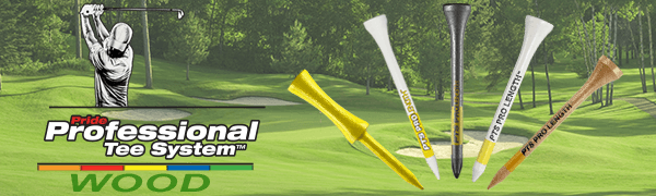 Pride PTS Wood Golf Tees - 135 Count, 3-1/4 Inch - 1 Brand on Tour - Best for Drivers & Woods - Improve Distance and Accuracy