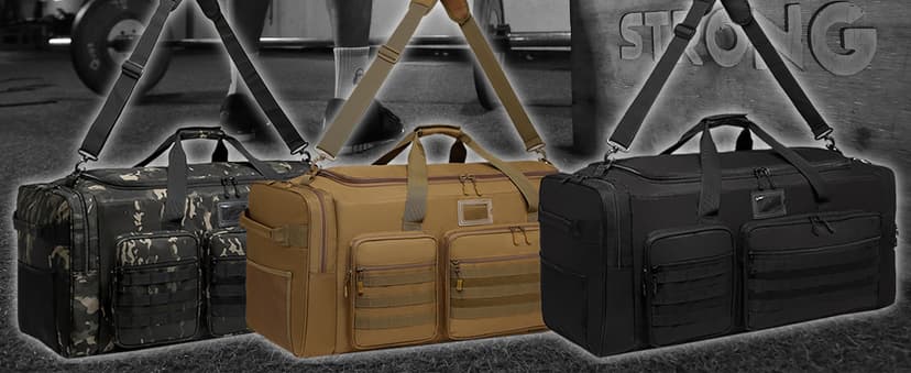 HAMBOLY 130L Extra Large Duffle Bag for Men, Heavy Duty Duffle Bag for Travel, Large Sports Gym Equipment Bag for Hockey Football Soccer Baseball Basketball & Team training, Dark CM