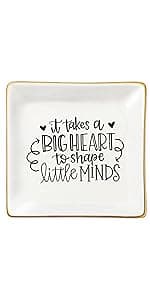 JoycuFF Friend Gifts for Women Marble Ceramic Ring Dish Trinket Tray-Gifts for Best Friend Birthday Christmas