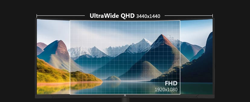 Z-Edge 34" Curved Gaming Monitor, WQHD 1440P 165Hz 144Hz PC Monitor, MPRT 1ms, 21:9 Aspect Ratio, 1500R, 16.7M Colors, 3000:1 Contrast, UG34 Frameless Bezel, 2X DP 1.4 Ports and 2X HDMI 2.0 Port