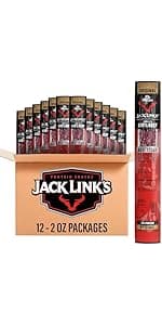 Jack Link's Beef Jerky Gift Basket Variety Pack - Includes Jerky, Meat Sticks, and Beef Steaks, Great Gift for Men, Perfect Hunting Trip Snacks, 15-Piece Assorted Meat Snack Pack