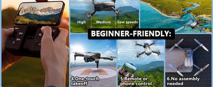 Foldable FPV Drone for Kids & Adults, Clearance! 1080P HD Camera, Carrying Case, Gesture Control Selfie, Altitude Hold, One-Key Takeoff/Landing, 3D Flips——Only $25.99