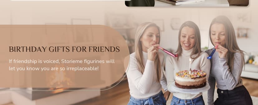 Storieme Storieme Friend Birthday Gifts for Women: Unique 3 Sisters Friendship Resin Figurines Statue - Sister Gift from Sisters - Special Christmas Friendship Day Present for Besties Female