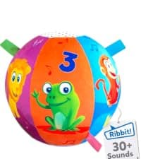 Move2Play, Dinosaur Basketball Hoop & Soccer Goal Activity Center | 30+ Sounds & Songs + 5 Lights | 1 2 3 Year Old for Boys and Girls | Toy & Gift for Baby & Toddlers B0FJSJHNHY