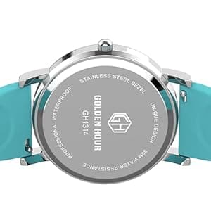 GOLDEN HOUR Waterproof Nurse Watch for Medical Professionals, Students Women Men - Military Time Luminouse Easy Read Dial, 24 Hour with Second Hand, Colorful Silicone Band