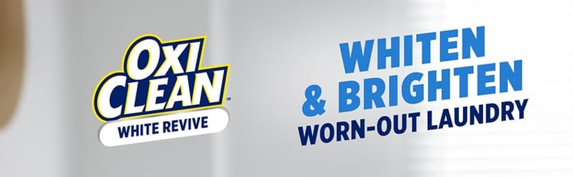 OxiClean White Revive Whitener & Stain Remover Liquid Additive, Water-Activated Oxygen Bleach for Laundry, 45 fl oz