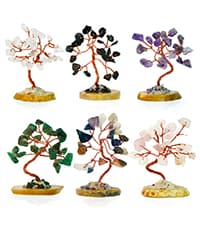 Crystal Tree of Life 7 Chakra Healing Crystal Trees for Home Decor, Office Desk Decor, Boho Decor, Handmade Bonsai Trees for Positive Energy, Money, Good Luck Birthday Gifts for Women, Mom