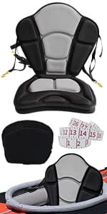 Thickened Kayak Seats - Premium Shockproof Seats with Back Support for Kayaking, Canoeing, Fishing, Paddle Boarding - Comfort, Versatility and Extra Storage