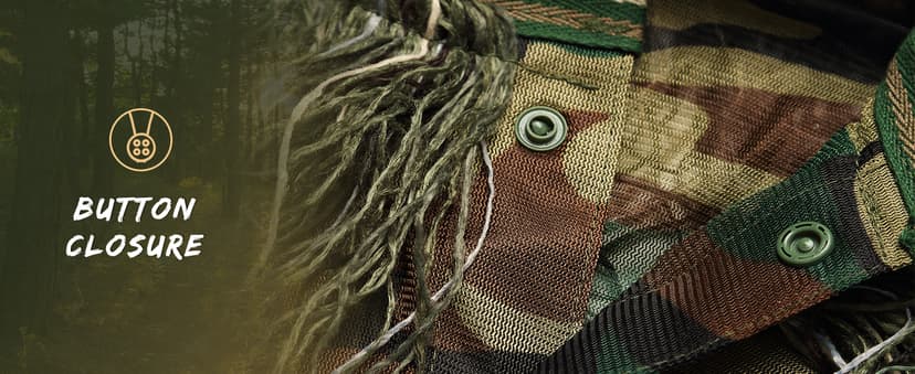 MOPHOTO 5 in 1 Ghillie Suit 3D Camouflage Hunting Suits - Jacket, Pants, Hood, Carry Bag for Adults & Youth, M/L/XL/XXL