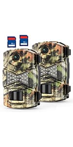 WOSPORTS Mini Trail Camera,24MP 1080P HD Game Camera Motion Activated with IR Night Vision Waterproof Video Deer Cam for Outdoor Wildlife Monitoring