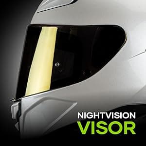 HAX Onix Full Face Motorcycle Helmets DOT Approved, Pinlock Ready & Intercom Slot , Motorbike Powersports Street Racing for Men Women(Pearl White, L)