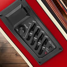 Ashthorpe Full-Size Thinline Cutaway Acoustic Electric Guitar Package with 10 Watt Amp - Natural