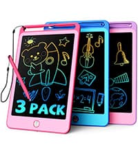 TEKFUN LCD Writing Tablet Doodle Board, 10inch Colorful Drawing Tablet Writing Pad, Kids Travel Essentials, Toddler Toys for 3 4 5 6 7 8 Year Old Girls Boys (Blue)