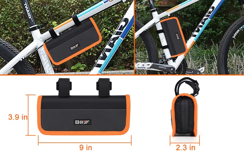 Bicycle Repair Bag With Tire Pump, Portable Tool Kit for Camping Travel - Bike Glueless Patches, Maintenance Essentials All in One Safety Kit B079K5N7KF