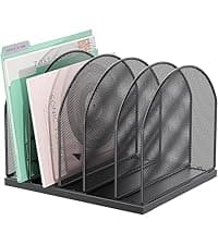 gianotter Dual Monitor Stand Riser, Desk Organizer With Drawer and 2 Pen Holders, Computer Monitor Stand, Desk Shelf for Top of Desk (Black)