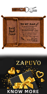 Best Husband Ever PU Leather Tray and Keychain, Men Anniversary Birthday Gifts Ideas for Husband Him Boyfriend Who Has Everything from Wife, Christmas Xmas Gifts Stocking Stuffers for Men Him