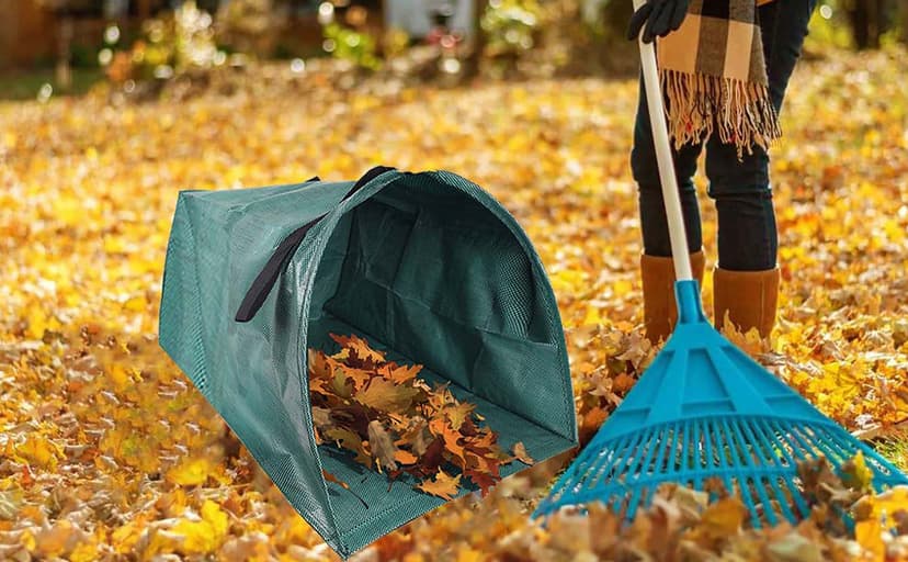 Leaf collector leaf scoop,Foldable yard waste bag,Extra large lawn bags leaf bags,Heavy leaf pick up tools leaf loader,Reusable yard garden bags for leaves lawn trash (200L)