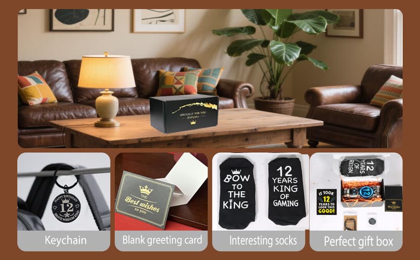 12 Year Old Boy Gifts, 12th Birthday Gifts Decorations for Son, Gamer Gifts for Teenage Boy, Christmas Gift for Kids, Nephew, Grandson, Brother