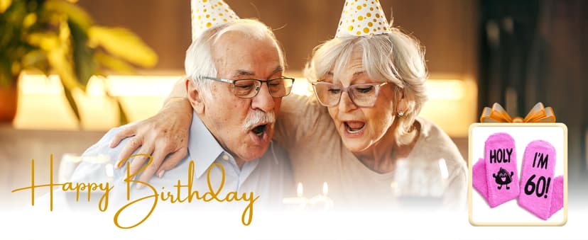 HAPPYPOP 55th 60th Birthday Funny Gifts - Socks for Older Women in Their 50s