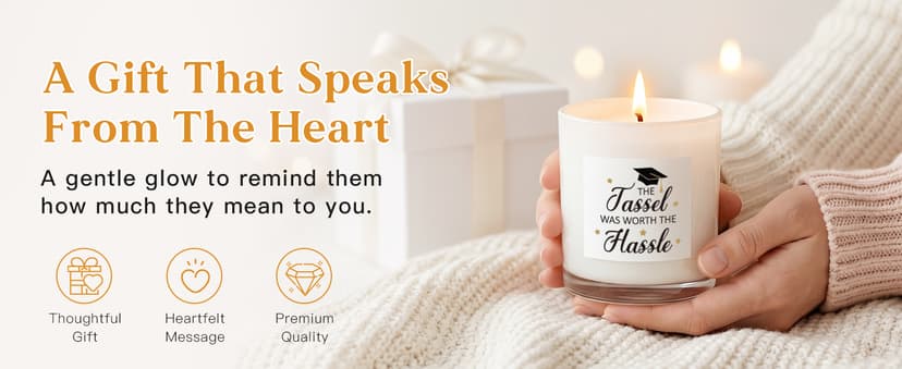 Graduation Gifts for Graduates Daughter Son Friends, College/High School/Masters Degree Graduation Gift, Up to 60Hr Burn Time Graduation Gift for Her Him, Grad Candle, 10oz Lavender Scented Candle B0H7JRB68V