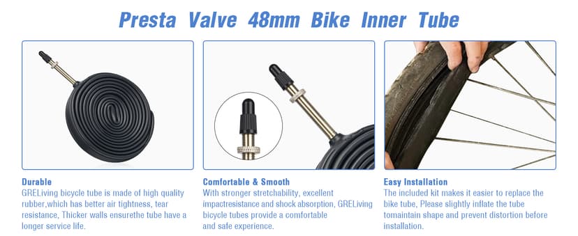 2-Pack 700x28/32/35c Road Bike Tire Set, Foldable Tires with Presta Valve FV48 Inner Tubes and Tires Lever,Suitable for Road Bikes、City Bikes、Touring Bicycle Bike