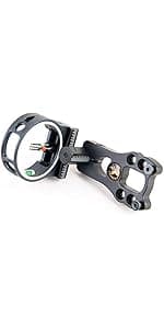 TOPOINT ARCHERY 3 Pin Bow Sight - Fiber, Brass Pin, Aluminum Machined - Right and Left Handed