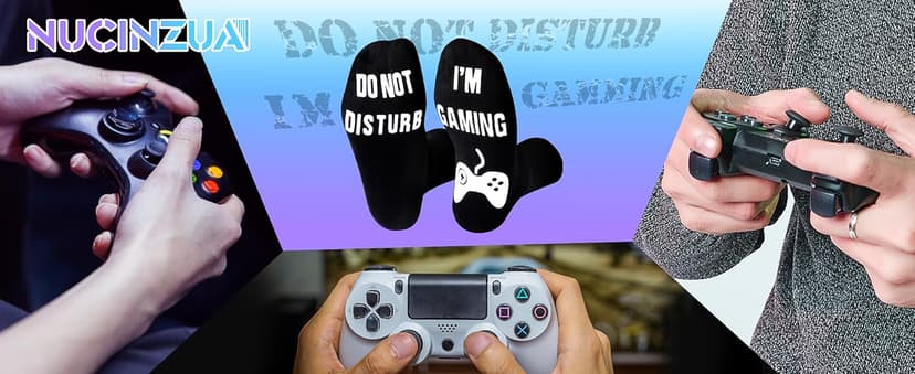 Nucinzua Do Not Disturb I'm Gaming Socks,Funny Sock Gifts for Men TeenBoys Husband Dad Women,Christmas Stocking Stuffers Gift