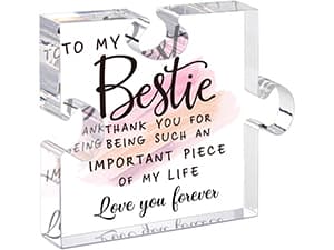 LukieJac Gifts for Wife - Romantic Gifts for Her Acrylic Puzzle Piece Plaque for Wife Birthday, Wedding Anniversary, Valentines Day, Mothers Day Presents Home Desk Decor - 4.7 x 3.9 Inch