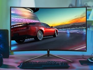 Z-Edge 27 inch Curved Gaming Monitor, FHD 1080P 240Hz 280Hz Curved 1500R Computer Monitor, Fast MPRT 1ms, FreeSync, Low Blue Light, 350nits, 16.7M Colors, 4000:1 Contrast, UG27P 2X DP and 2X HDMI
