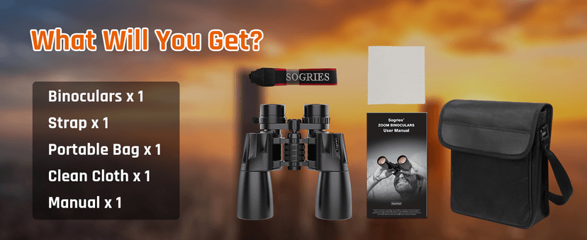 10-30x50 Zoom Binoculars for Adults, High Powered Military Binoculars for Bird Watching Traveling Hunting Concerts with Large View,BAK4,FMC Lens,Clear Low Light Vision at Night
