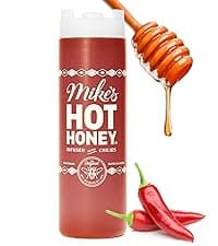 Mike's Hot Honey, America's #1 Brand of Hot Honey, Spicy Honey Infused with Chili Peppers, Certified Kosher, Gluten-Free, Paleo-Friendly, Sweet Heat, Perfect for Hot Sauce Lovers (10oz Bottle, 1 Pack)